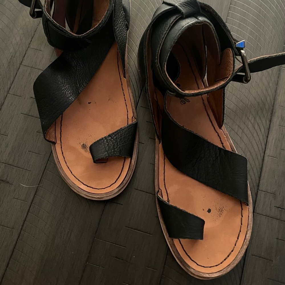 Free People Vale Boot Sandal Color Black Size 7.5